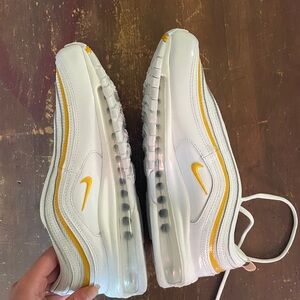 Nike White and Yellow Athletic Shoes